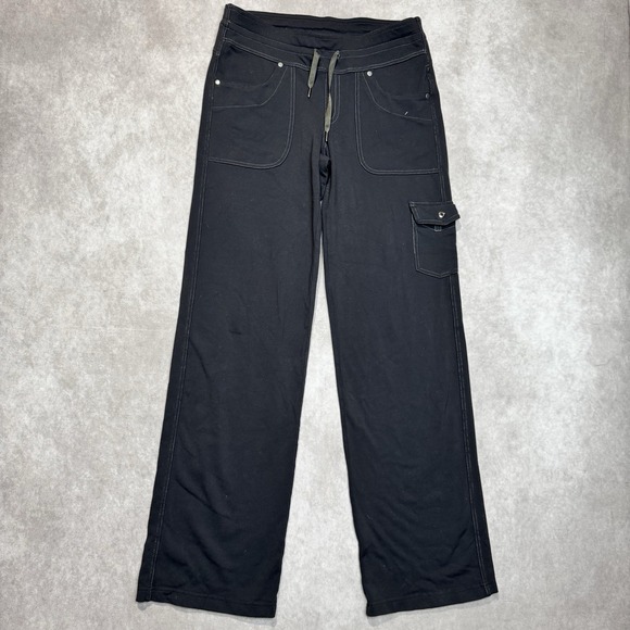 Kuhl Pants Womens 8 REG Black Straight Leg Stretch Cargo Outdoor Hiking Nylon - Picture 1 of 7